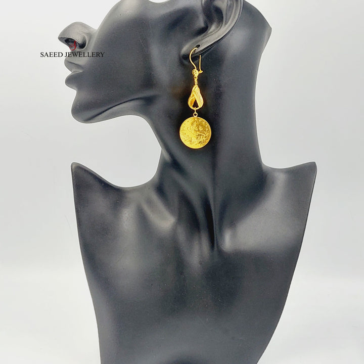 21K Gold Rashadi Earrings by Saeed Jewelry - Image 3