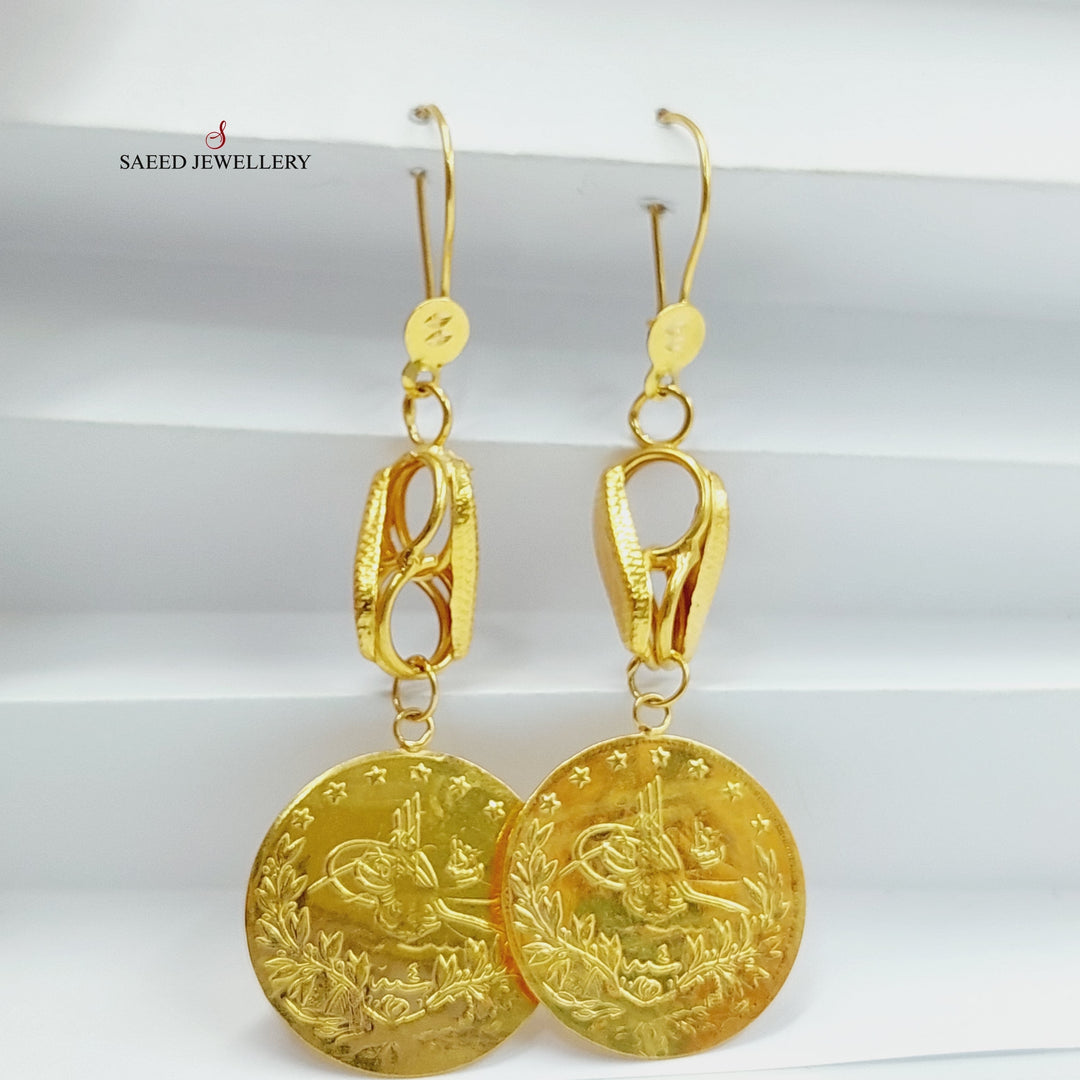 21K Gold Rashadi Earrings by Saeed Jewelry - Image 4