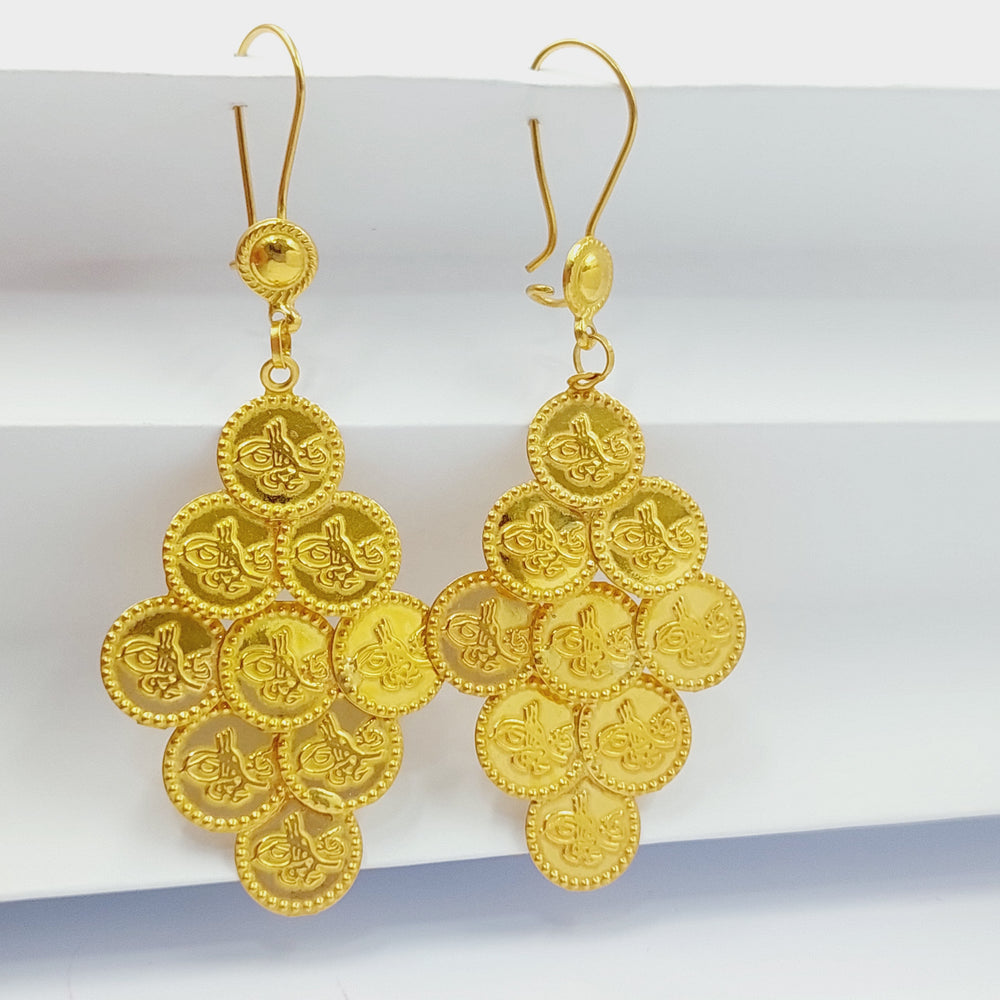 21K Gold Rashadi Earrings by Saeed Jewelry - Image 2