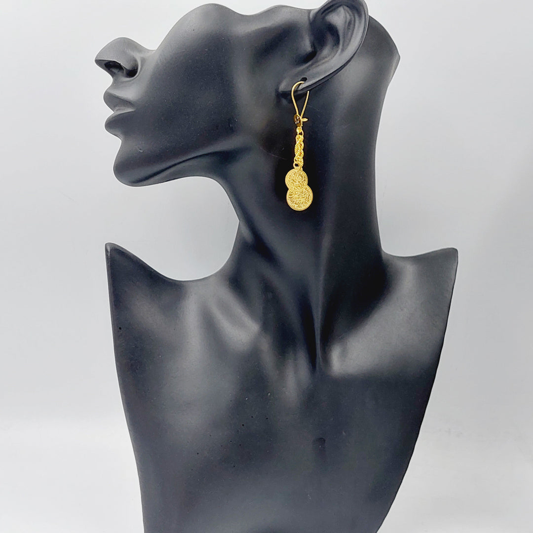 21K Gold Rashadi Earrings by Saeed Jewelry - Image 3