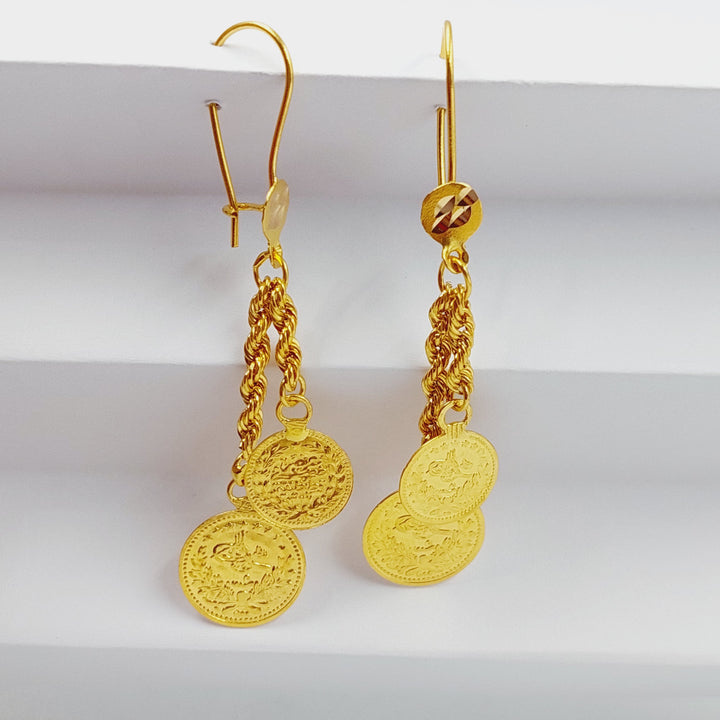 21K Gold Rashadi Earrings by Saeed Jewelry - Image 1