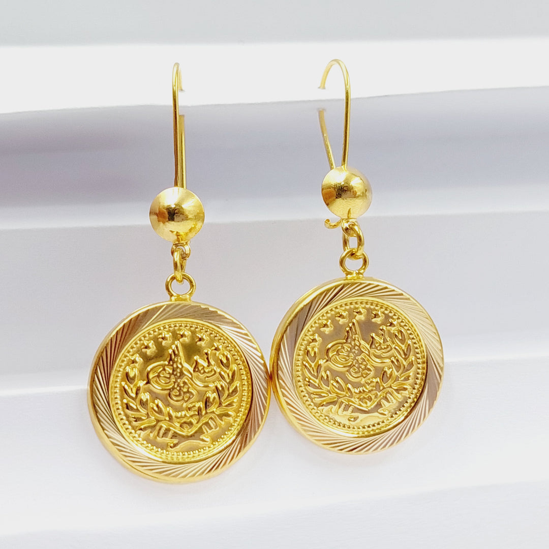 21K Gold Rashadi Earrings by Saeed Jewelry - Image 4