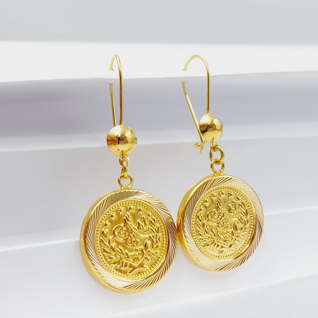 21K Gold Rashadi Earrings by Saeed Jewelry - Image 5