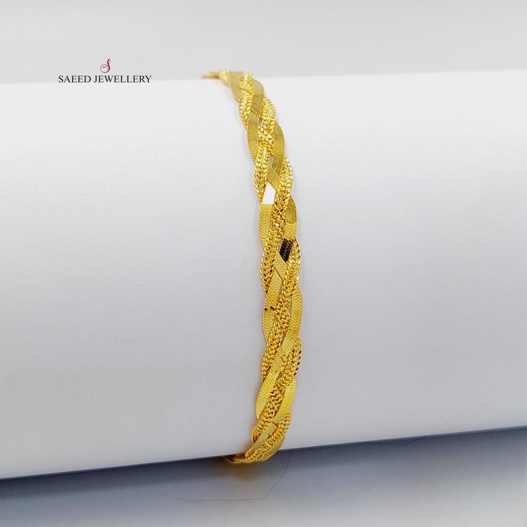 21K Gold Fancy Bracelet by Saeed Jewelry - Image 1