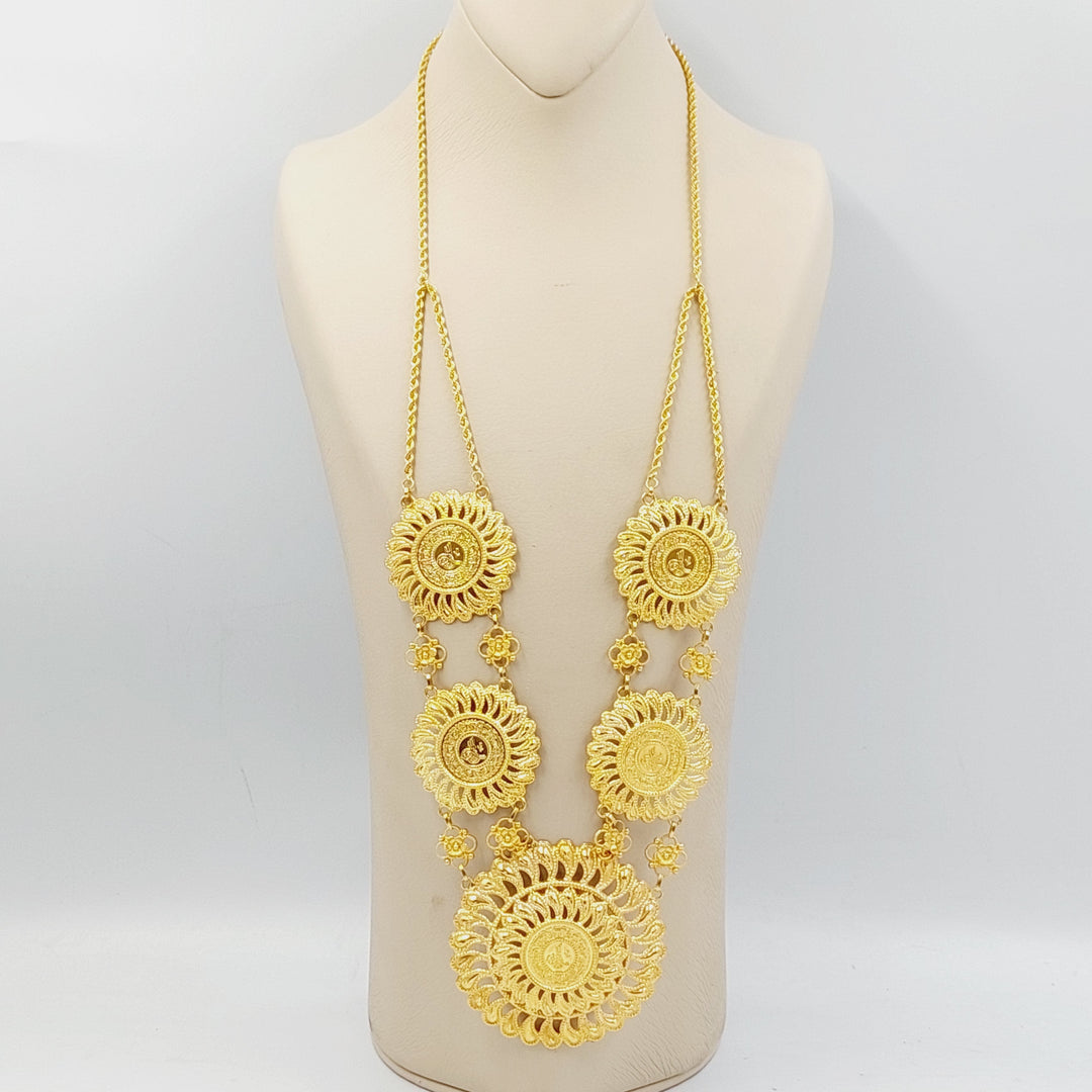 21K Gold Rashadi Long Necklace by Saeed Jewelry - Image 1