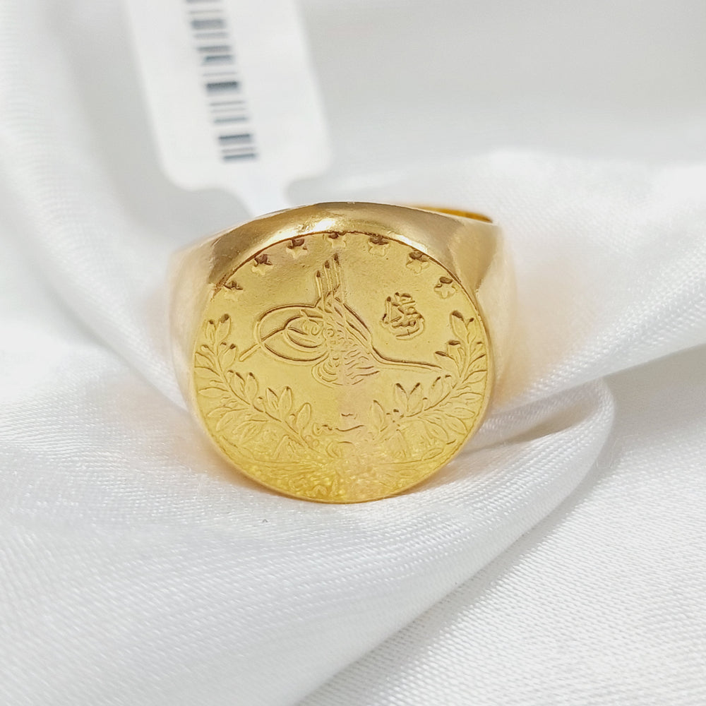 21K Gold Rashadi Mens Ring by Saeed Jewelry - Image 2