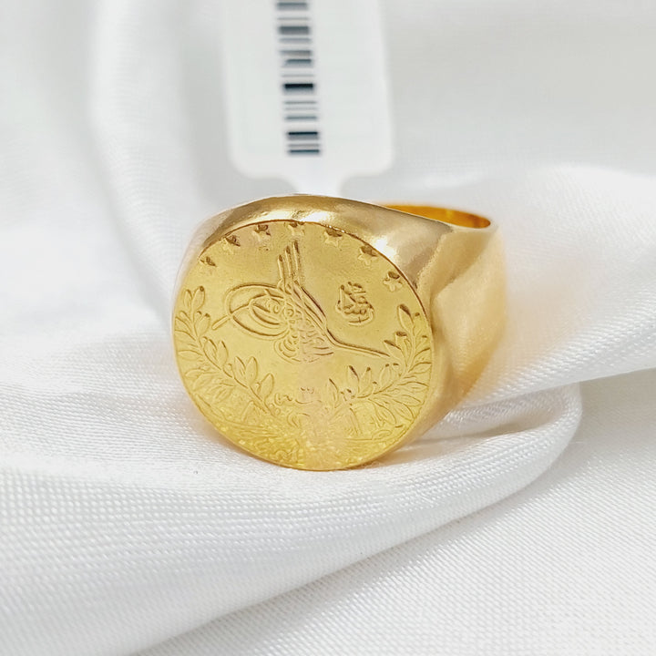 21K Gold Rashadi Mens Ring by Saeed Jewelry - Image 1