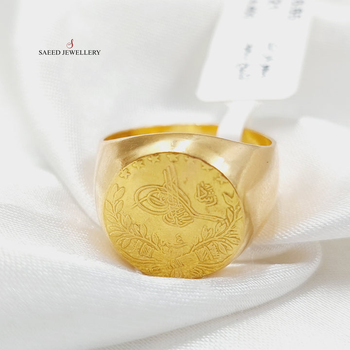 21K Gold Rashadi Mens Ring by Saeed Jewelry - Image 3