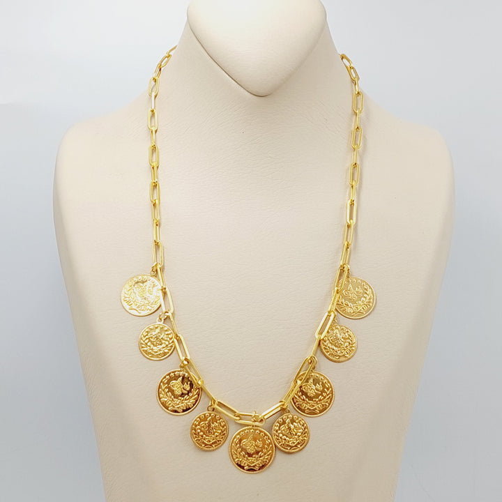 21K Gold Rashadi Paperclip Necklace by Saeed Jewelry - Image 4