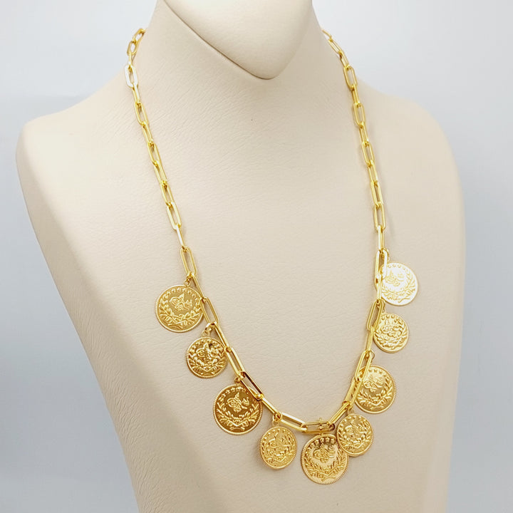 21K Gold Rashadi Paperclip Necklace by Saeed Jewelry - Image 1