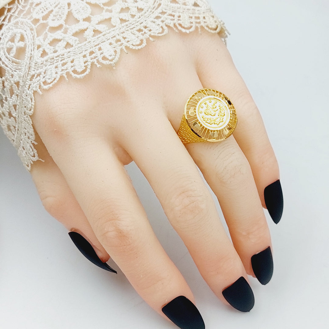 21K Gold Rashadi Ring by Saeed Jewelry - Image 2