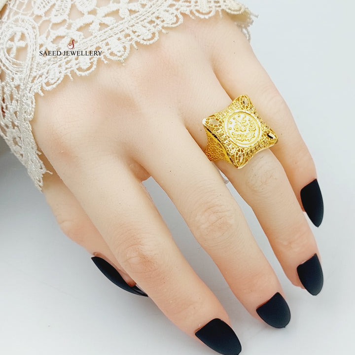 21K Gold Rashadi Ring by Saeed Jewelry - Image 2