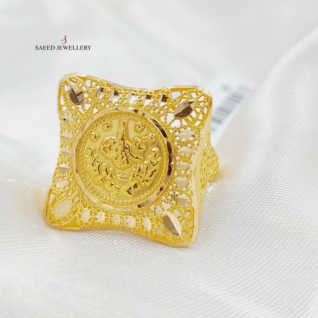 21K Gold Rashadi Ring by Saeed Jewelry - Image 4