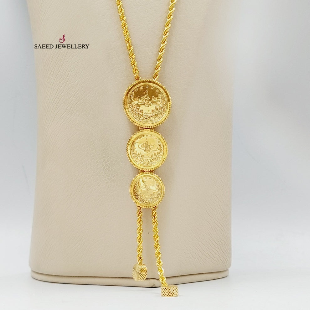 21K Gold Rashadi Rope Chain Necklace by Saeed Jewelry - Image 9