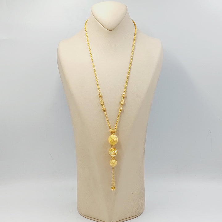 21K Gold Rope Balls Necklace by Saeed Jewelry - Image 1