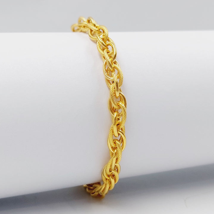 21K Gold Rope Bracelet by Saeed Jewelry - Image 5