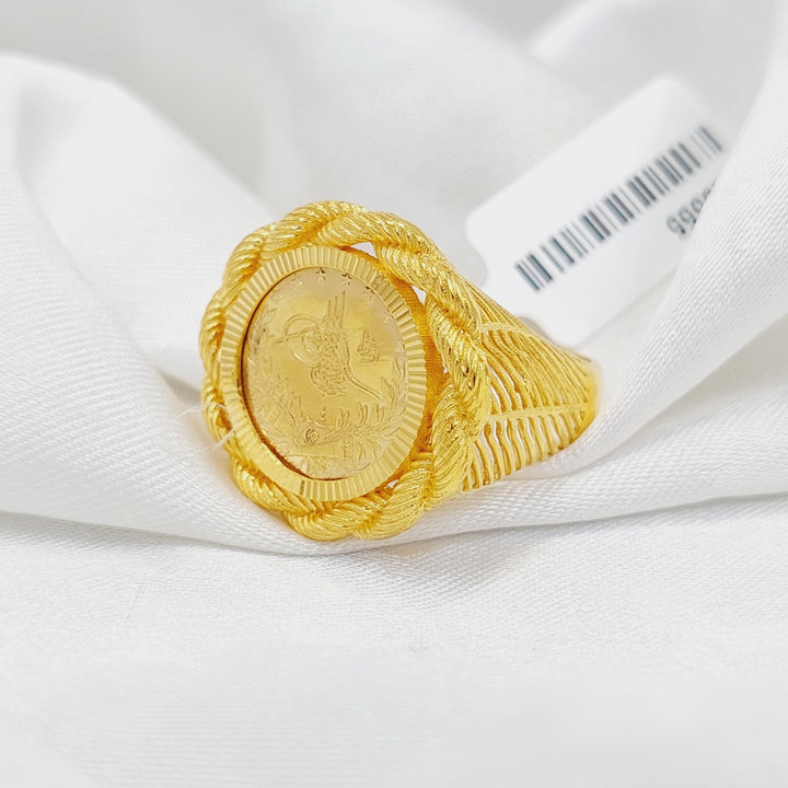 21K Gold Rope Rashadi Ring by Saeed Jewelry - Image 3