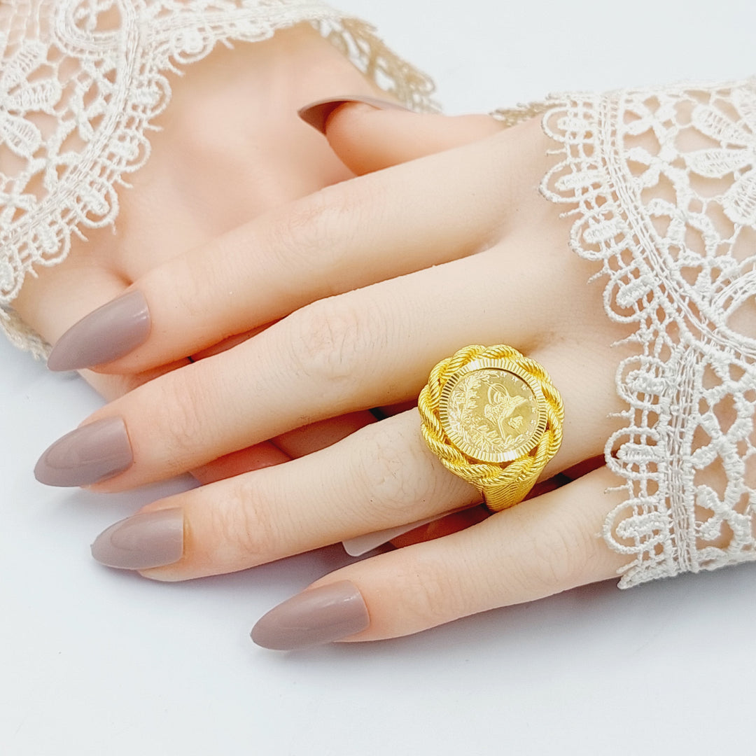 21K Gold Rope Rashadi Ring by Saeed Jewelry - Image 5