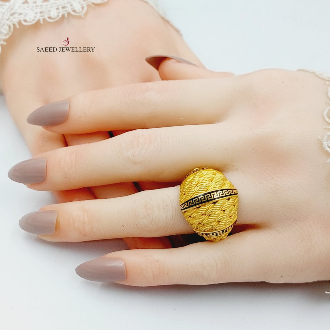 21K Gold Rope Virna Ring by Saeed Jewelry - Image 2