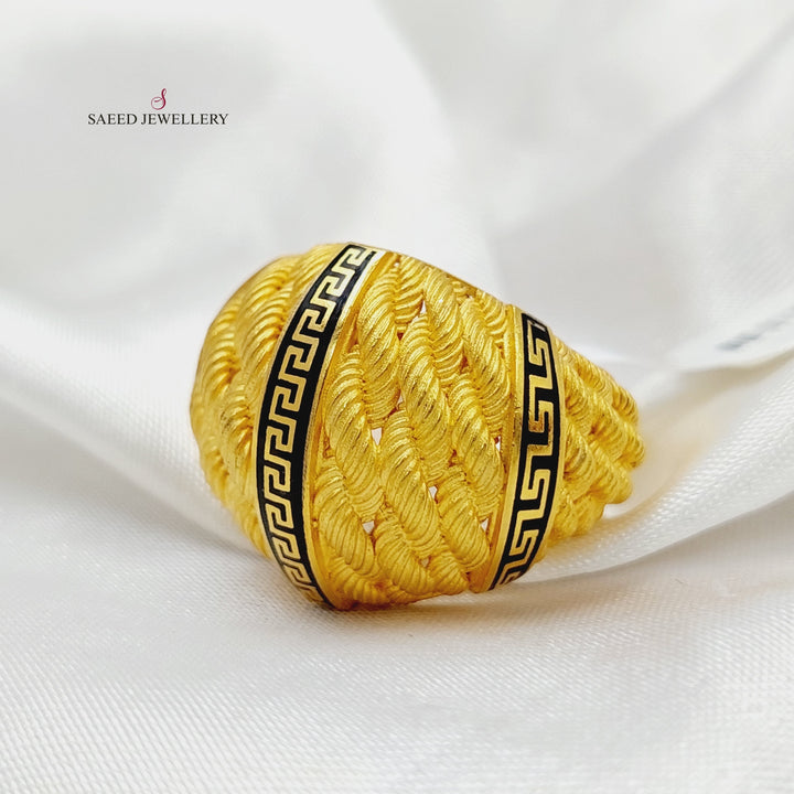 21K Gold Rope Virna Ring by Saeed Jewelry - Image 5