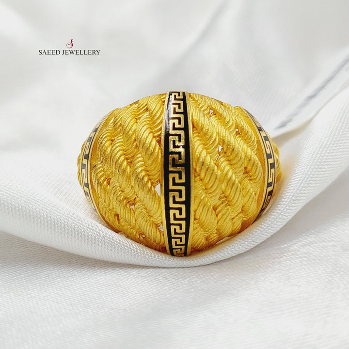 21K Gold Rope Virna Ring by Saeed Jewelry - Image 6