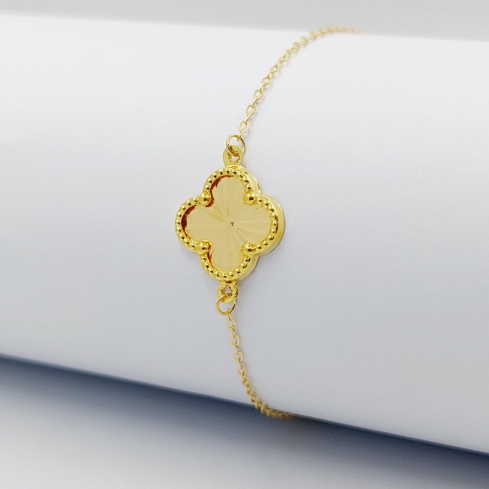 18K Gold Clover Bracelet by Saeed Jewelry - Image 2