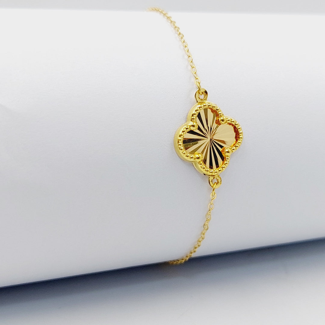 18K Gold Clover Bracelet by Saeed Jewelry - Image 3