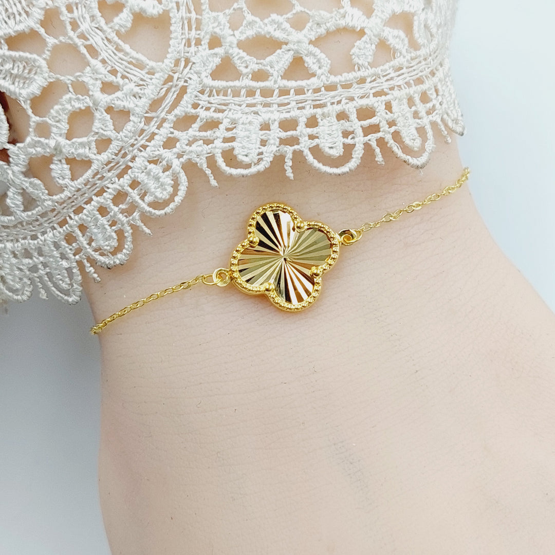 18K Gold Clover Bracelet by Saeed Jewelry - Image 4