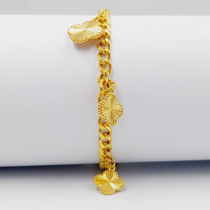 21K Gold Clover Joy Bracelet by Saeed Jewelry - Image 2