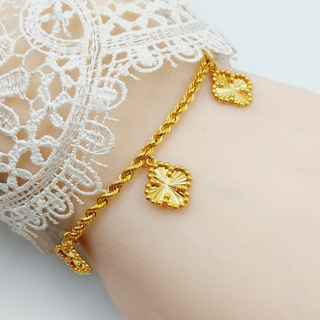 21K Gold Clover Joy Bracelet by Saeed Jewelry - Image 1