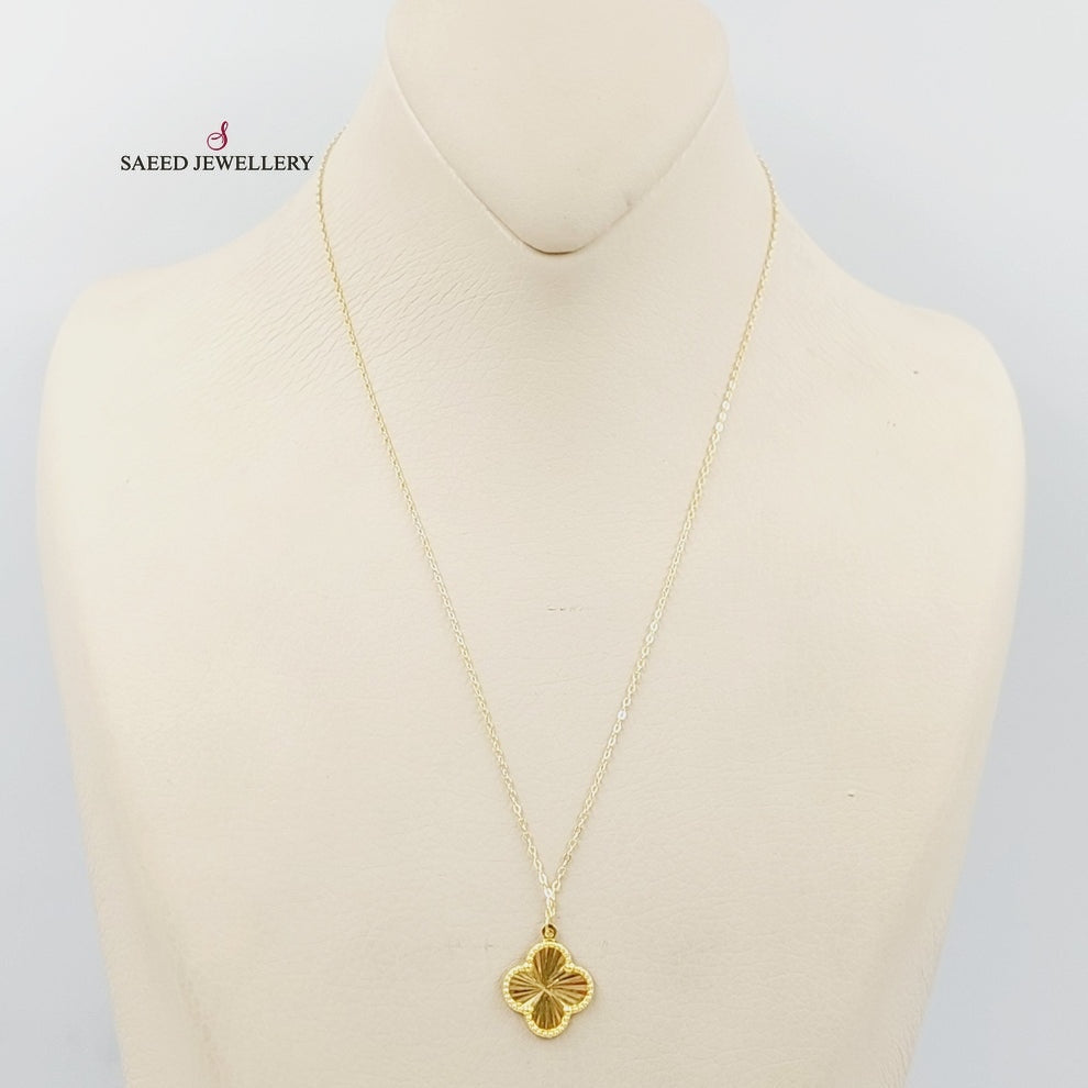 18K Gold Clover Necklace by Saeed Jewelry - Image 1