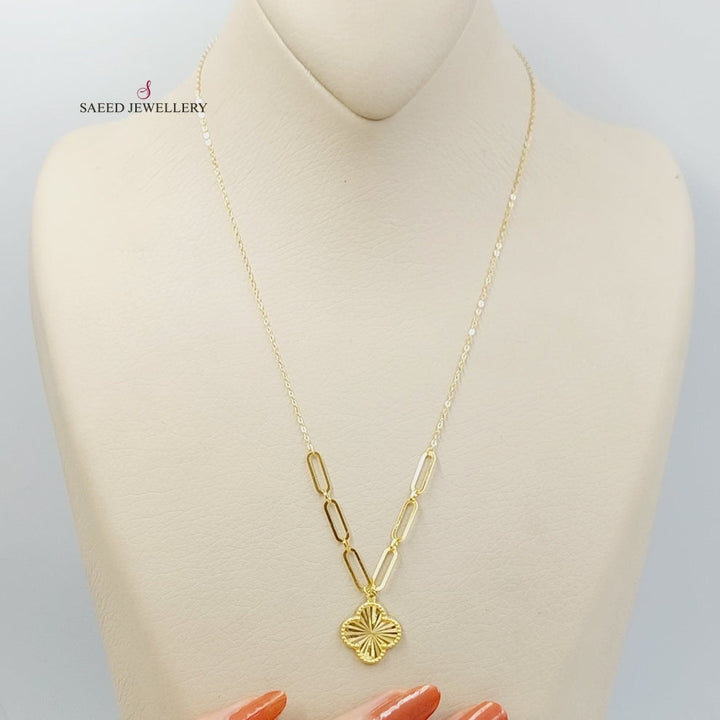 18K Gold Clover Necklace by Saeed Jewelry - Image 1