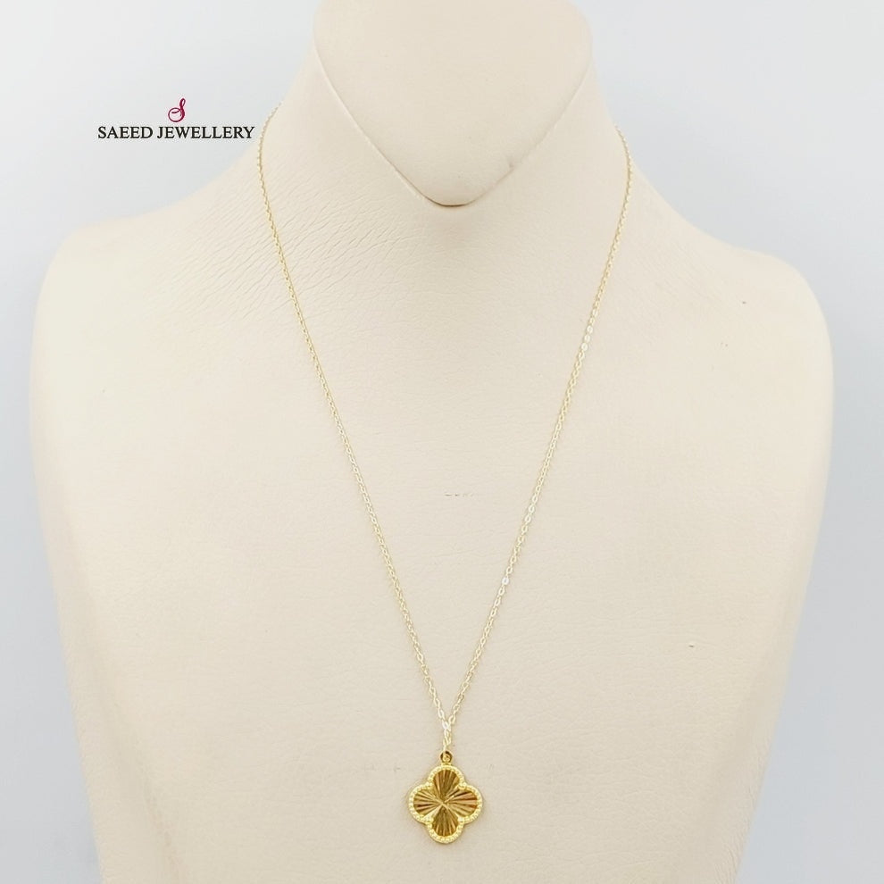 18K Gold Clover Necklace by Saeed Jewelry - Image 1