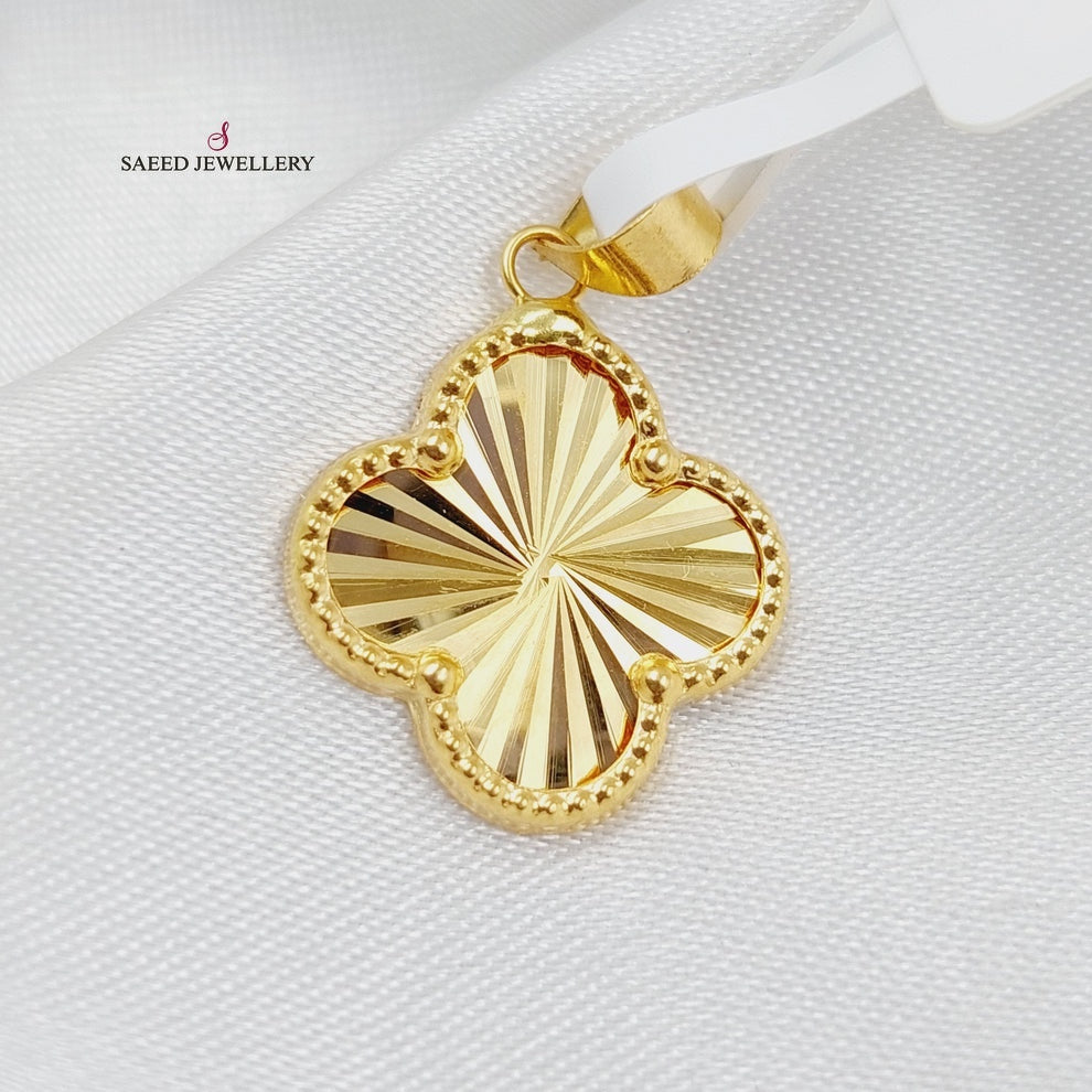 18K Gold Clover Pendant by Saeed Jewelry - Image 1