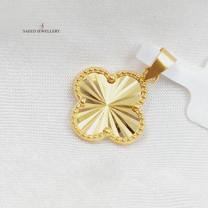 18K Gold Clover Pendant by Saeed Jewelry - Image 8