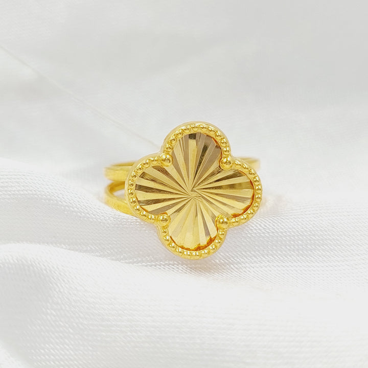 18K Gold Clover Ring by Saeed Jewelry - Image 3