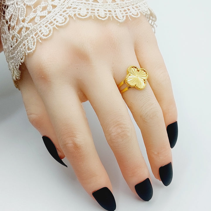 18K Gold Clover Ring by Saeed Jewelry - Image 4