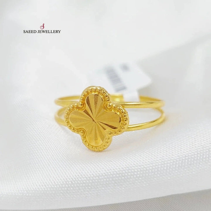 18K Gold Clover Ring by Saeed Jewelry - Image 8