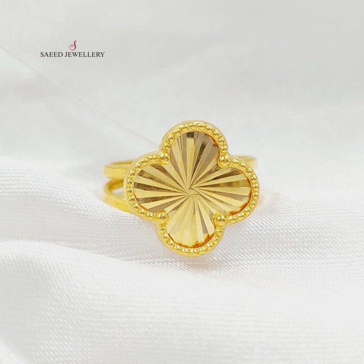 18K Gold Clover Ring by Saeed Jewelry - Image 2