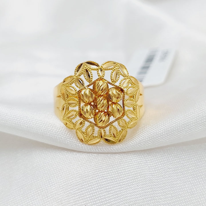 21K Gold Rose Ring by Saeed Jewelry - Image 3