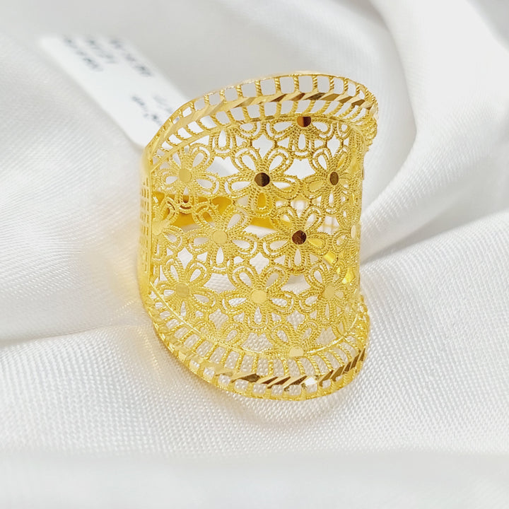 21K Gold Rose Ring by Saeed Jewelry - Image 3