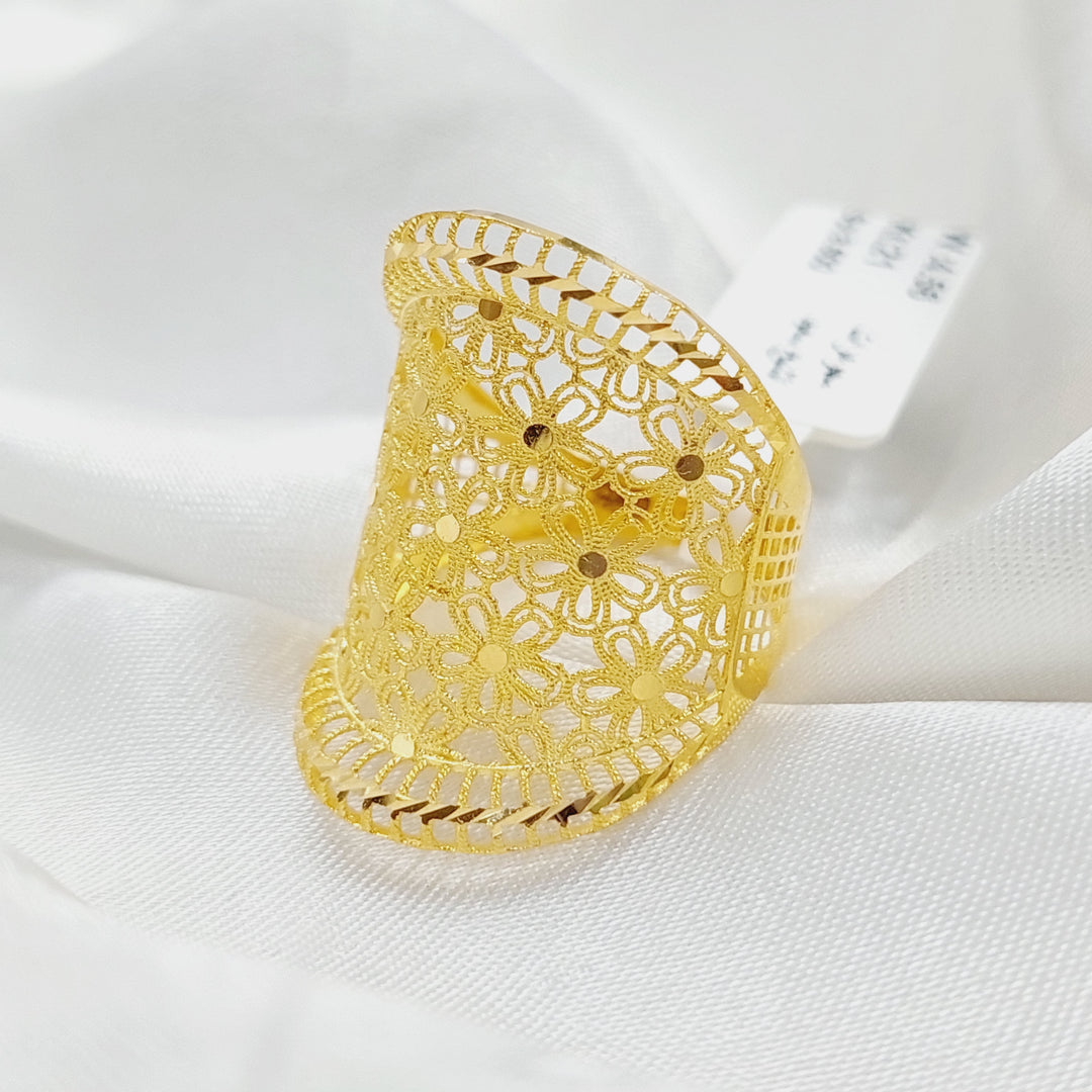 21K Gold Rose Ring by Saeed Jewelry - Image 4