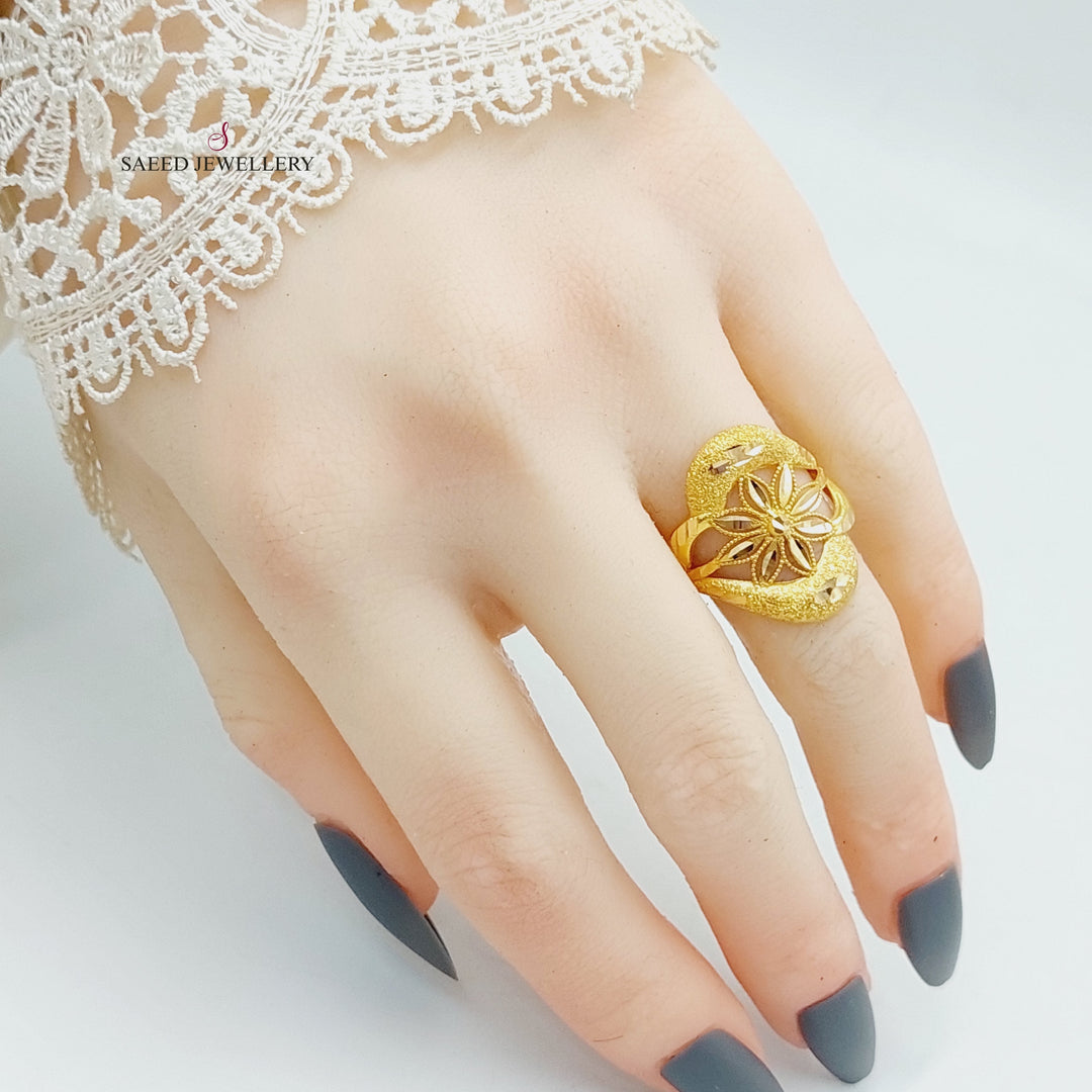 21K Gold Rose Ring by Saeed Jewelry - Image 2