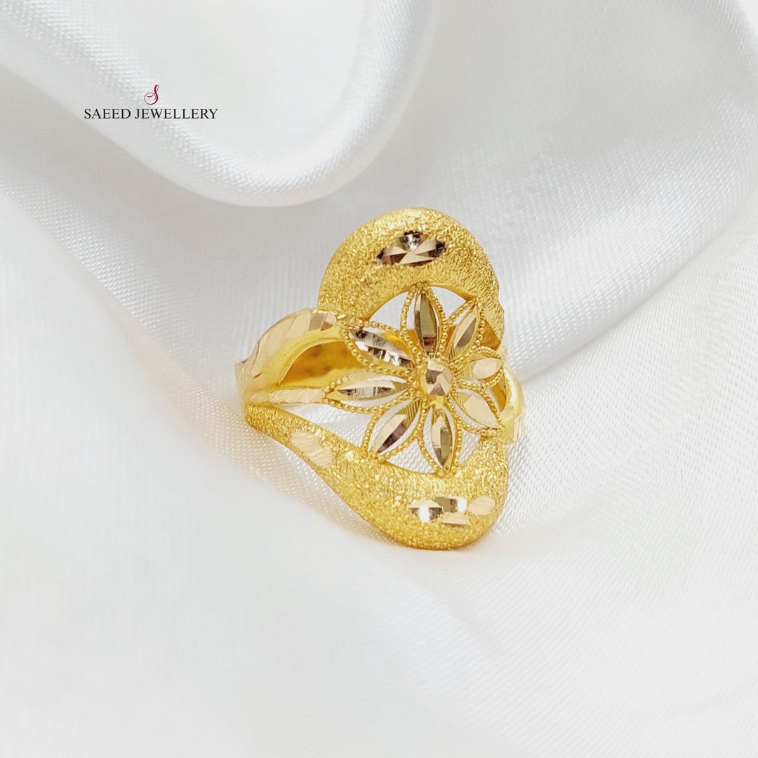 21K Gold Rose Ring by Saeed Jewelry - Image 3