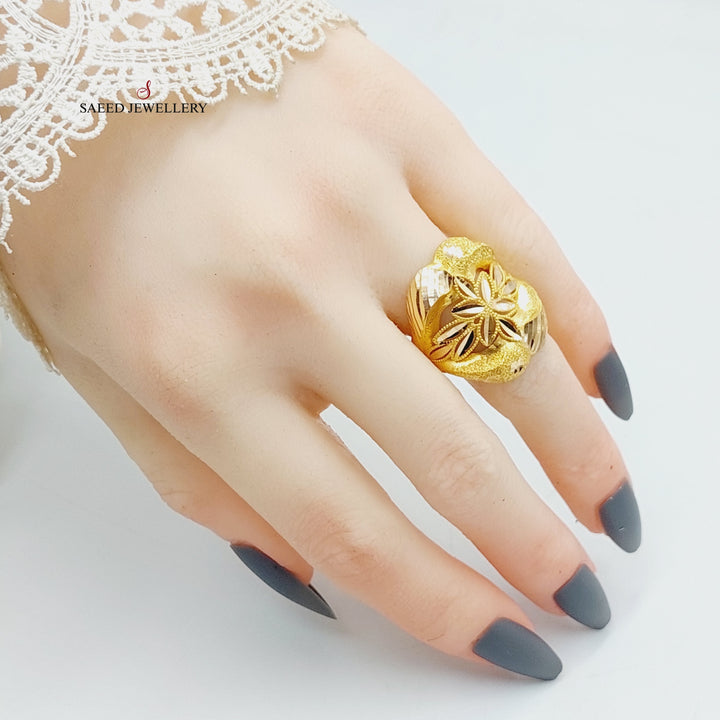 21K Gold Rose Ring by Saeed Jewelry - Image 4