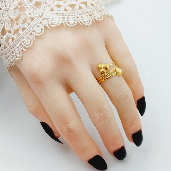 21K Gold Rose Ring by Saeed Jewelry - Image 4