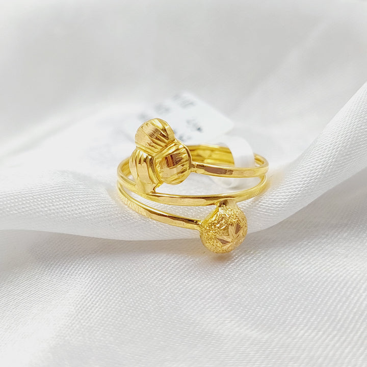 21K Gold Rose Ring by Saeed Jewelry - Image 2