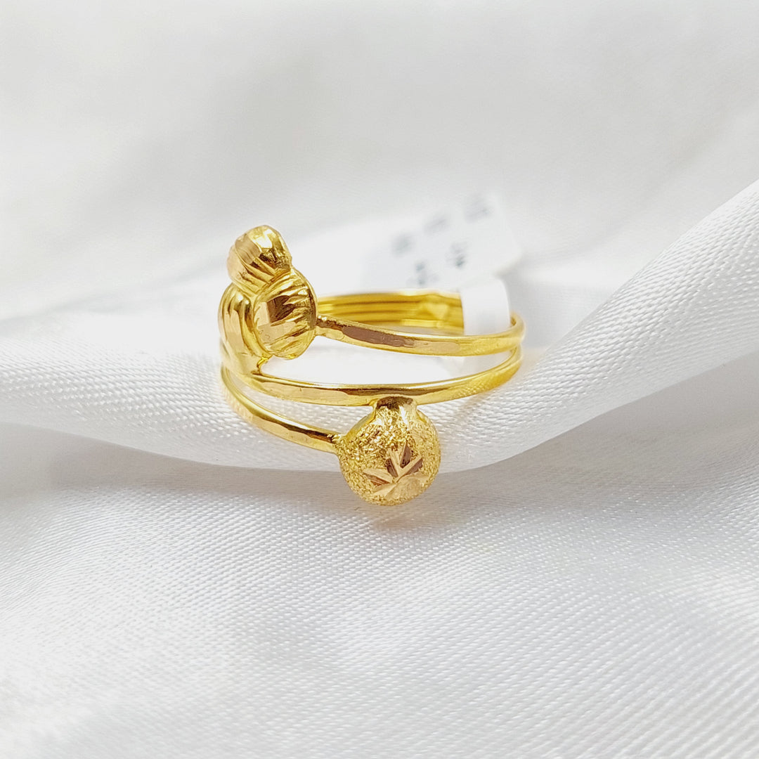 21K Gold Rose Ring by Saeed Jewelry - Image 3