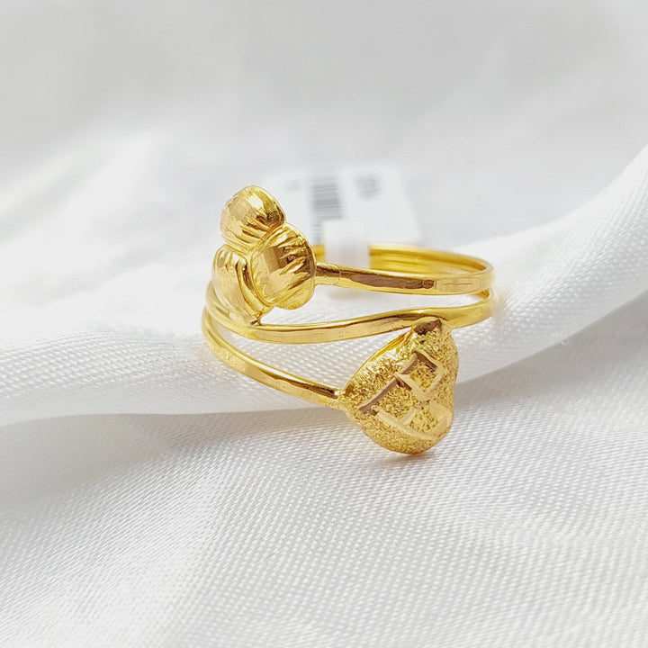 21K Gold Rose Ring by Saeed Jewelry - Image 2