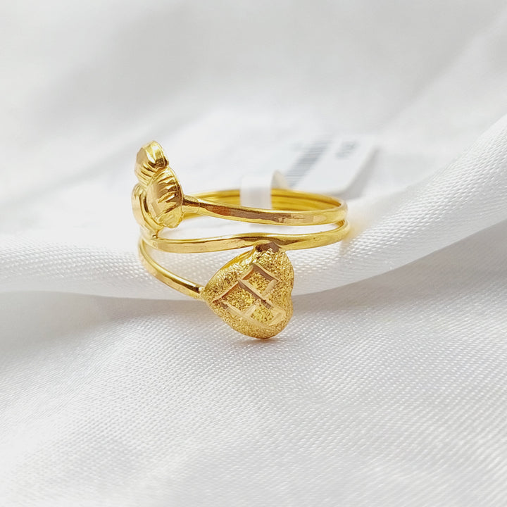 21K Gold Rose Ring by Saeed Jewelry - Image 3